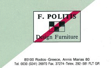Politis DESIGN FURNITURE